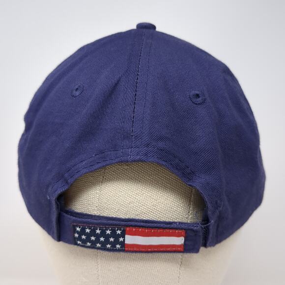 Port Authority Strapback Baseball Cap Blue One Size Adjustable 6 Panel Patriotic - Picture 6 of 10